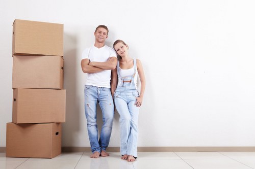 Short-term storage unit in Forestdale with organized boxes