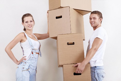Professional movers handling furniture during a Forestdale house move